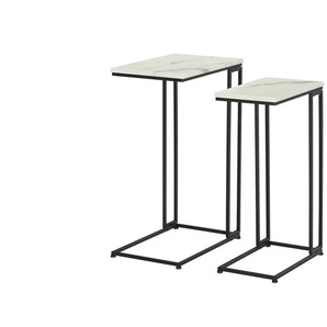Beistelltisch 2er Set  Uppello ¦ weiß ¦ Maße (cm): B: 32 H: 71