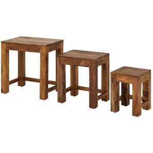 Beistelltisch  3er-Set  Amarillo ¦ holzfarben ¦ Maße (cm): B: 30 H: 45