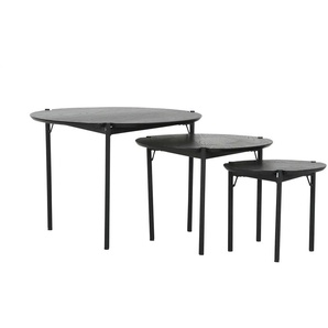 Beistelltisch 3er Set  Crazy ¦ schwarz