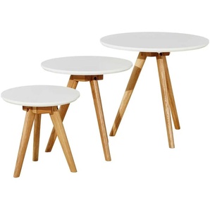 Beistelltisch 3er-Set Gera ¦ weiß