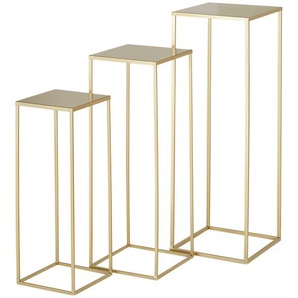 Beistelltisch  3er Set   ¦ gold ¦ Maße (cm): B: 25 H: 70 T: 25.0
