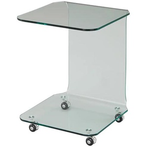 Beistelltisch auf Rollen  Tessera ¦ transparent/klar ¦ Maße (cm): B: 44 H: 60,5