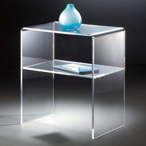 Beistelltisch aus Acrylglas Ablage