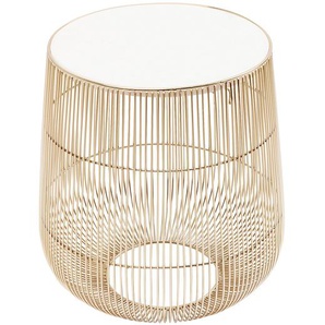 Beistelltisch Beam I Ø 32cm Gold/Gold
