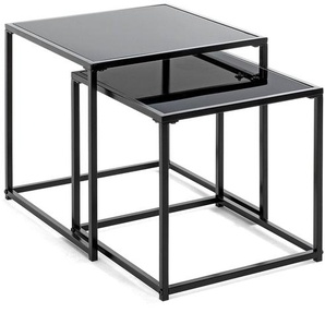 Beistelltisch Cerney 2er-Set 40 x 40 x 40cm Schwarz