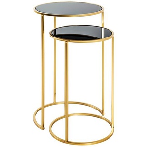 Beistelltisch Driff I 2er-Set Ø 30cm Gold