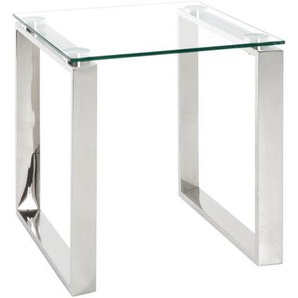 Xxxl Beistelltisch, Edelstahl, Metall, Glas, Kufe, 42x45x42 cm, Wohnzimmer, Wohnzimmertische, Beistelltische, Beistelltische Metall