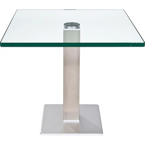 Beistelltisch EVE COLLECTION Tische Gr. B/H/T: 60 cm x 50,5 cm x 60 cm, farblos (silber, kg, si, nickel matt, klarglas) Beistelltische