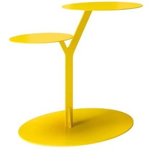 Beistelltisch - gelb - Materialmix - 54 cm - 44,5 cm | Möbel Kraft