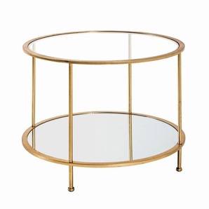 Beistelltisch, Metall, Glas, rund, Rundrohr, 60x45x60 cm, Wohnzimmer, Wohnzimmertische, Beistelltische