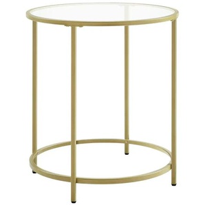 Beistelltisch - gold - Materialmix - 50 cm - 55 cm - 50.0 | Möbel Kraft