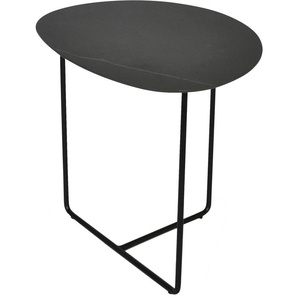 Beistelltisch HASSE MÖBEL COLLECTION 7718 Tische Gr. H/T: 50 cm x 49 cm, schwarz Beistelltische Tischplatte wahlweise in Keramik storm negro oder Asteiche