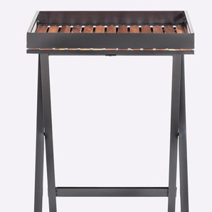 Beistelltisch HEINE HOME Tische Gr. B/H/T: 60 cm x 89 cm x 40 cm, braun (schwarz, braun) Beistelltische