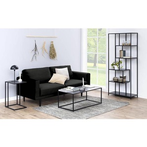Beistelltisch I 43 x 63 x 35cm Schwarz/Eiche Schwarzbraun Dekor