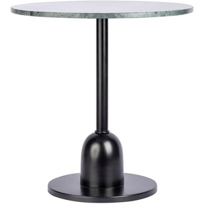 Beistelltisch KAYOOM Beistelltisch Gordon 125 Tische Gr. B/H/T: 46 cm x 48 cm x 46 cm, grün (grün, schwarz, grün) Beistelltische Industrial Style, Tischplatte aus Marmor, runde Form