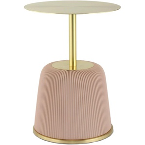 Beistelltisch KAYOOM Beistelltisch Jokai 325 Tische Gr. B/H/T: 40 cm x 55 cm x 40 cm, rosa (rosa, rosa, gold) Beistelltische elegant, feste Konstruktion, pflegeleicht