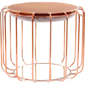 Beistelltisch KAYOOM Beistelltisch / Pouf Comfortable 110 Tische lila (hellviolett, rosé) Beistelltische praktisch umzuwandeln in Tisch oder Hocker, mit Spiegelglas