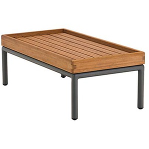 Beistelltisch Level Houe Gestell dunkelgrau, Tischplatte Bambus, Designer Henrik Pedersen, 29x40.5x81 cm