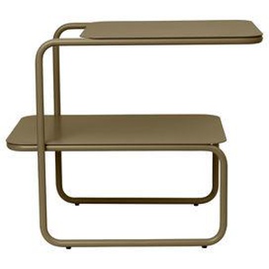 Beistelltisch Level metall grün / 55 x 35 cm - Metall - Ferm Living - Grün