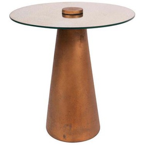 Beistelltisch, Messing, Metall, Glas, 40x42.5 cm, Wohnzimmer, Wohnzimmertische, Beistelltische, Beistelltische Metall
