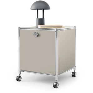 Beistelltisch Metall »CN3« mit 1 Klappfach, hellgrau