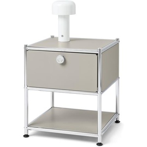 Beistelltisch Metall »CN3« mit 1 Schublade, hellgrau