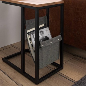 Beistelltisch MONTVERDE mit Ablage 50 x 60 x 30cm Schwarz/Braun/Schwarz/Braun