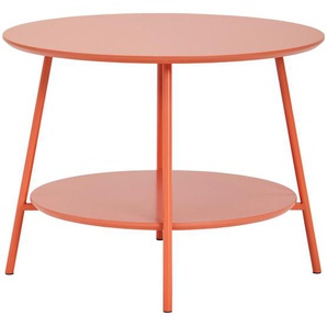Xxxl Beistelltisch, Orange, Metall, Holzwerkstoff, rund, Rundrohr, 60x45x60 cm, einfacher Aufbau, Wohnzimmer, Wohnzimmertische, Beistelltische,