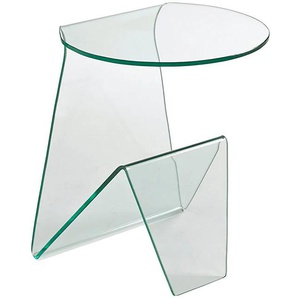 Beistelltisch PAROLI Tische Gr. B/H/T: 45 cm x 41 cm x 41 cm, farblos (transparent, transparent, transparent) Beistelltische Sicherheitsglas ESG