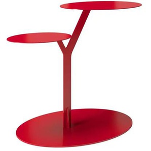 Beistelltisch - rot - Materialmix - 54 cm - 44,5 cm | Möbel Kraft