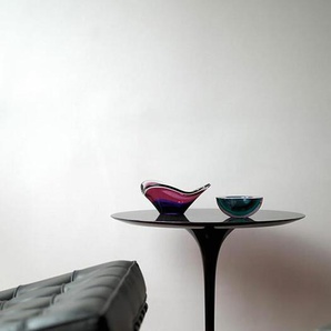 Beistelltisch Saarinen Tulip Knoll International Platte Marmor Nero Marquina tiefschwarz, Designer Eero Saarinen, 52 cm