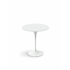 Beistelltisch Saarinen Tulip Knoll International Laminat weiß seidenmatt, Designer Eero Saarinen, 52 cm
