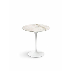 Beistelltisch Saarinen Tulip Knoll International Platte Marmor Arabescato weiß, Designer Eero Saarinen, 52 cm