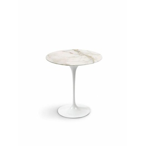 Beistelltisch Saarinen Tulip Knoll International Platte Marmor Arabescato weiß, Designer Eero Saarinen, 52 cm