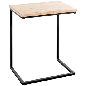Beistelltisch, Schwarz, Eiche, Metall, Holzwerkstoff, rechteckig, eckig, 30x50x40 cm, Wohnzimmer, Wohnzimmertische, Beistelltische, Beistelltische Metall