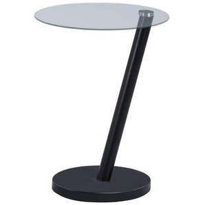 Xxxl Beistelltisch, Schwarz, Metall, Glas, oval, rund, 30x50x40 cm, Wohnzimmer, Wohnzimmertische, Beistelltische, Beistelltische Metall