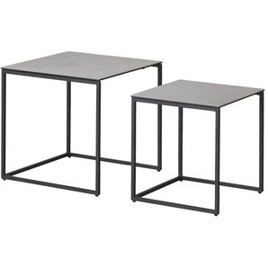 Jette Home Beistelltisch Set  Twins I ¦ grau ¦ Maße (cm): B: 50 H: 48