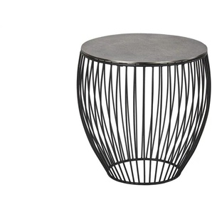 Beistelltisch - silber - Materialmix - 44 cm - 42.0 | Möbel Kraft