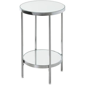 Beistelltisch - silber - Materialmix - 46 cm - 28.0 | Möbel Kraft