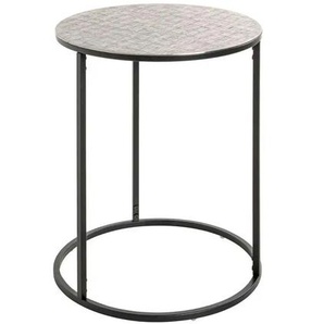 Beistelltisch - silber - Materialmix - 46 cm - 60 cm - 46.0 | Möbel Kraft