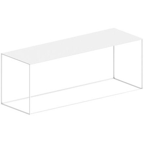 Beistelltisch Slim Irony Low Table Zeus weiss weiß, Designer Maurizio Peregalli, 46x124x41 cm