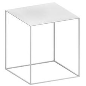 Beistelltisch Slim Irony Low Table Zeus weiss weiß, Designer Maurizio Peregalli, 46x41x41 cm