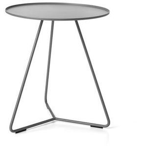 Beistelltisch Steely Möller Design alufarbig grau, Designer Klaus Nolting, 45 cm