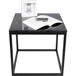 Beistelltisch TEMAHOME Praise Tische Gr. B/H/T: 50 cm x 50 cm x 50 cm, Schwarzes Beingestell, schwarz (schwarze marmorplatte) Beistelltische unterschiedliche Farben der Tischplatte und des Gestells, Breite 50 cm