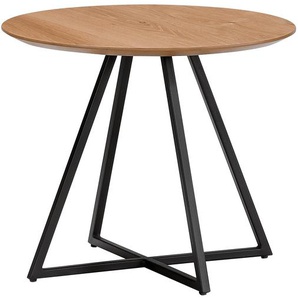 Beistelltisch Tinki Ø 50cm Schwarz/Braun