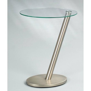 Beistelltisch Voglans 40 x 50 x 30cm Silber/Durchsichtig