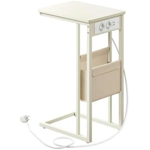 Beistelltisch - weiß - Materialmix - 30 cm - 62 cm | Möbel Kraft