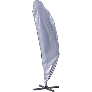 BELARDO Schutzhülle für Ampelschirme bis Ø 350 bzw. 300 x 300 cm, silbergrau, Polyethylen, 76 x 76 x 260 cm, verstärkte Ösen 14319