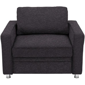 Beldomo Style Schlafsessel, Dunkelgrau, Textil, 116x90x100 cm, Stoffauswahl, Wohnzimmer, Sessel, Schlafsessel