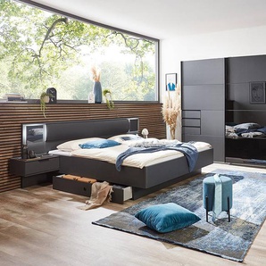 Beleuchtete Bettanlage Barcelona 180 x 200cm Grau